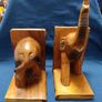 vintage wooden elephant book holder Image 2