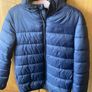 Navy Padded coat with hood. Suit 10/11 yrs Image 2