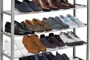 5 Tier Shoe Rack - Shoe Storage Organiser, Quick Assembly No Tools Required, Holds up to 15-20 pairs (L) 75.5cm x (W) 18.5cm x (H) 75.5cm MULTIPLE COLOURS AVAILABLE (FREE POSTAGE)