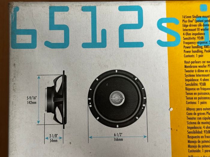 Infinty Car Speakers 6522si / 6512si