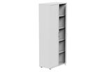 NEW White Lockable Bookcase Desk High (1850mm) - 5 Levels