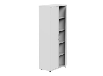 NEW White Lockable Bookcase Desk High (1850mm) - 5 Levels
