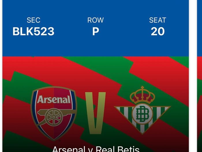 Arsenal V Real Betis