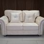 Olympia Cream Fullback Plush Velvet Fabric Sofa Set Image 6