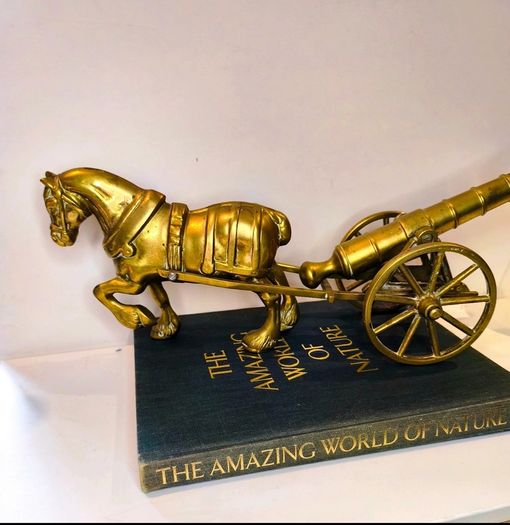large brass horse