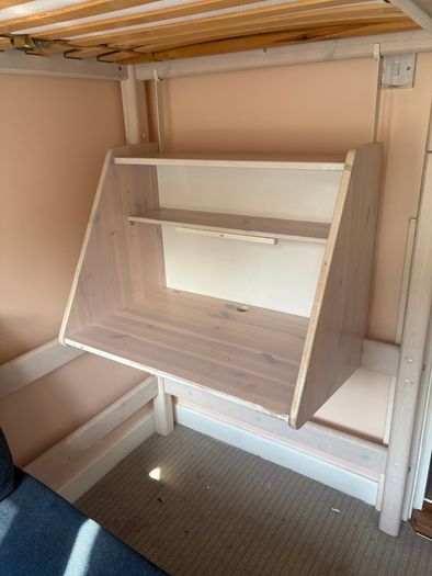 Flexa high bed with desk, sofa and ladder