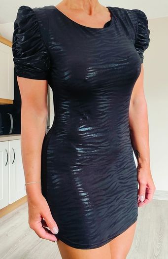 Black mini dress, size S/M