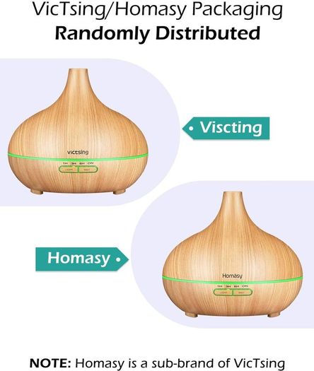 500ml Fragrance Essential Oil Diffuser for Aromatherapy with Adjustable Mist Modes Humidifiers, Ultrasonic Aroma Diffusers with Auto Shut-off, 7 Colorful LED Lights for Baby Room, Home, Spa
