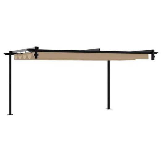 Wall Mounted Gazebo Taupe Steel