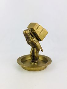 Art Deco brass ashtray
