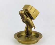Art Deco brass ashtray