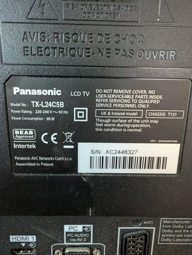 Panasonic Viera 24" TV