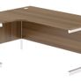 New Radial Desk with Cantilever Legs 1600 x 1200mm - Dark Walnut Image 2