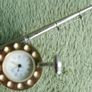 Vintage Fishing Rod & Reel Collectible Mini-Clock ,fresh battery, works fine Image 2