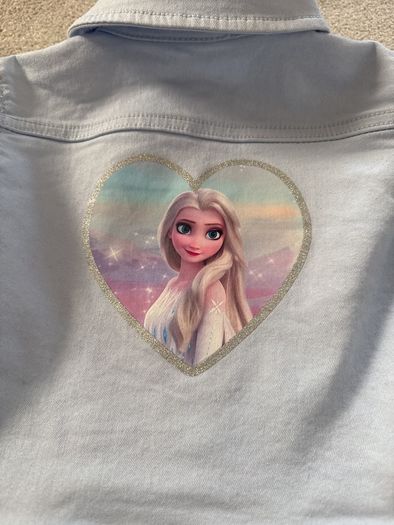 Frozen denim jacket girl size 2-3 years