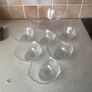Vintage Set 7 Lotus Clear Glass Bowls Image 5