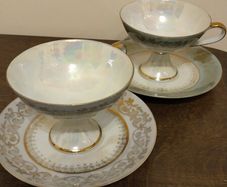 Vintage set of teacup and saucers