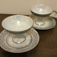 Vintage set of teacup and saucers