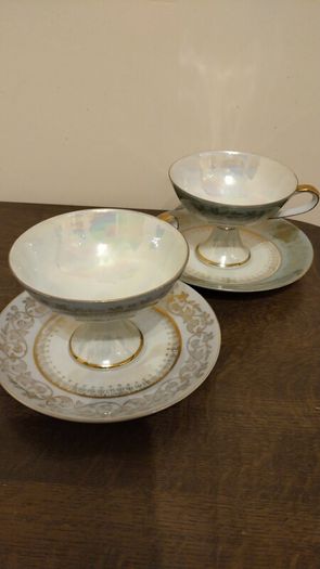 Vintage set of teacup and saucers