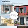 Door Awning, 75 x 195 cm Polycarbonate Cover for Window, Front Door, Outdoor, Patio, UV Rain Snow Protection Shelter, Clear Image 5