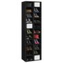 Shoe Cabinet High Gloss Black 54x34x183 cm Chipboard Image 3