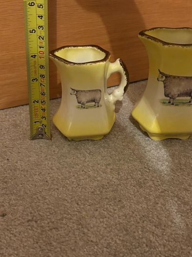 Vintage set of 3 ceramic pitchers/creamers by Ballyporeen Fine Ceramic