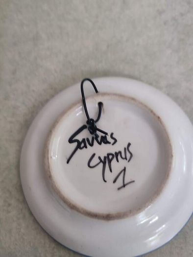 Smaller Hanging Plate Of Dolphin Handmade  Cyprus