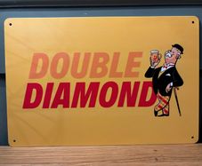 Double Diamond Tin Metal Sign