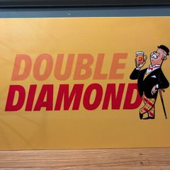 Double Diamond Tin Metal Sign