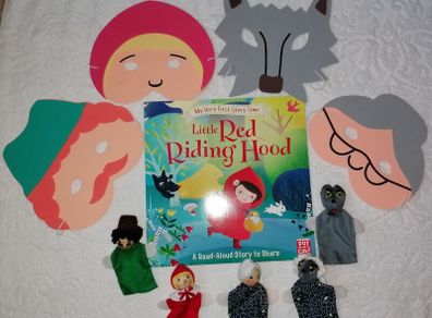 Red Riding Hood Masks, Puppets, Book