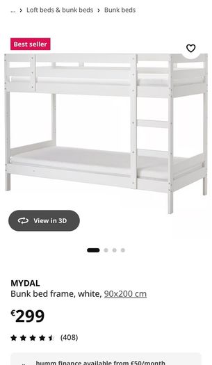 Solid wood bunk bed