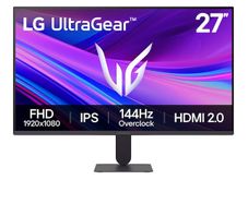 27inch LG UltraGear G4 Gaming Monitor, FHD IPS screen, 120Hz (144Hz overclock), 1ms, Black