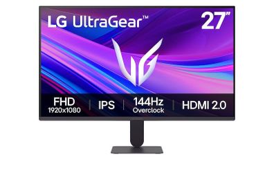 27inch LG UltraGear G4 Gaming Monitor, FHD IPS screen, 120Hz (144Hz overclock), 1ms, Black
