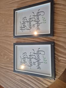 Set of 2 Brand New Black & White Photo Frames (5x7)