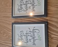 Set of 2 Brand New Black & White Photo Frames (5x7)