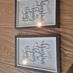 Set of 2 Brand New Black & White Photo Frames (5x7)