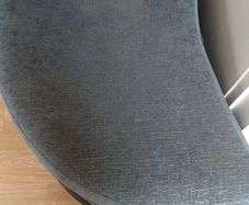 Half moon foot poof x2. Grey & black
