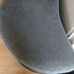 Half moon foot poof x2. Grey & black