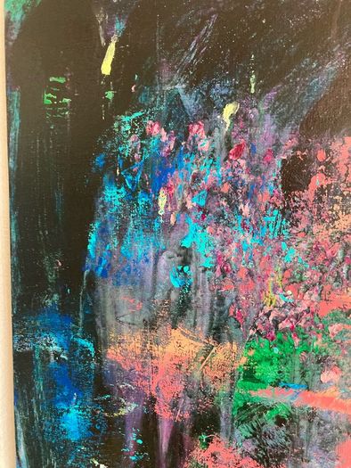 Large Original Abstract Painting Dublin Tropical Sea Seascape Surfing Theme