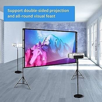 Screen with Stand Portable 100inch Projection Screen lejiada 16:9 4K HD Projections Movies Screen with Carry Bag for Indoor Outdoor Home Theater Backyard Cinema Travel