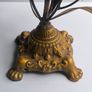 Antique 1930s French Botanical Gilt Metal & Porcelain Candelabra Image 6