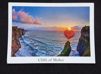 Ireland Postcard : Cliffs of Moher , The Edge of The World