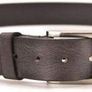 Milano Mens Full Grain Leather Belt - 1.5" (40mm) - Black Brown Image 3