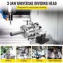 BS-0 Precision Dividing Head, Horizontal Dividing Head with 3-Jaw Chuck, MT2 Tailstock BS-0 12.7 cm Semi Universal Dividing Head for Milling Machine Mill Gear Cutting Image 4