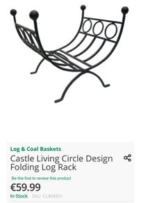 Castle Living Circle Design Folding Log Rack