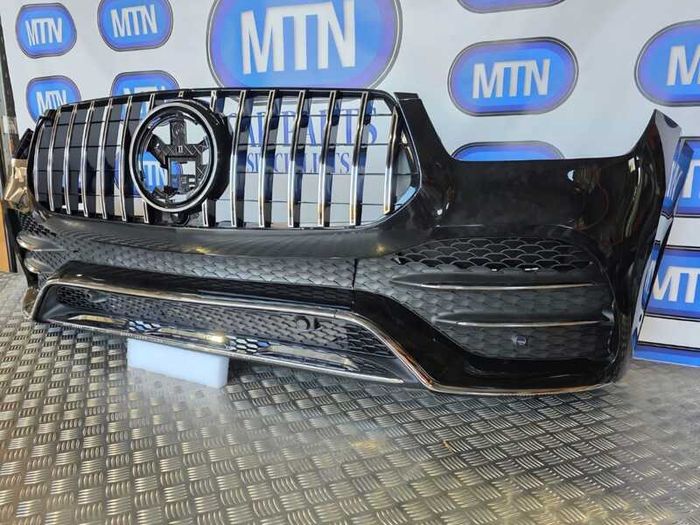 Front Bumper For A Mercedes Gle 2020-2024 Amg Line W167 With Gtr Grill C197 Black