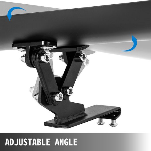 Universal Rear Wing Adjustable Brackets 43/53 In Aluminum Alloy Car Spoiler Tuning Accessory Installed on Hatchback Trunk