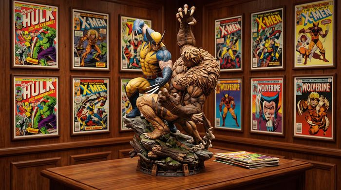 3D printed resin Wolverine & Sabretooth 1/6 scale figure