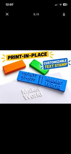 Custom text embosser