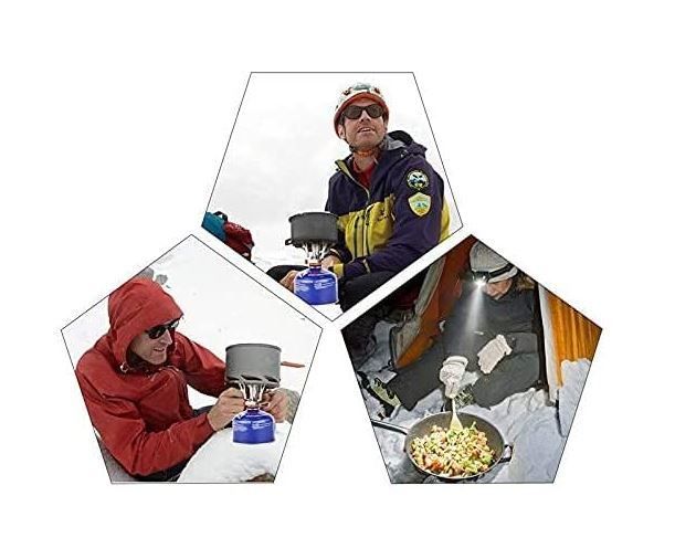 Camping Cookware Set, Camping Pot with Stove Picnic Hiking Utensil Gear Picnic Cookware Cooking Tool Set